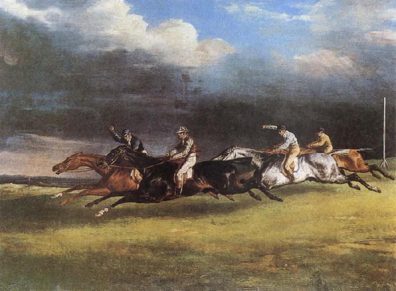 Theodore Gericault The Epsom Derby oil painting image